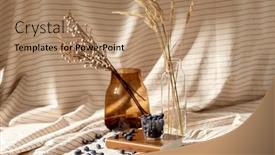  Presentation with drapery - Slide deck with still-life-hygge-and-drinks background and a coral colored foreground