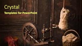  Presentation with spinning wheel - PPT theme enhanced with still-life-image background and a wine colored foreground