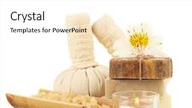  Presentation with life - Presentation theme with still life isolated on white background and a white colored foreground