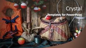  Presentation with christmas tree - Cool new slide deck with still-life-of-a-christmas backdrop and a tawny brown colored foreground