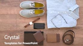  Presentation with life - Amazing slide set having still life of casual man backdrop and a violet colored foreground