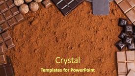  Presentation with cocoa - Cool new PPT theme with still life of chocolate in cocoa backdrop and a tawny brown colored foreground