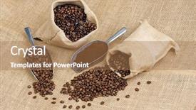  Presentation with coffee beans - Presentation consisting of still life of coffee beans background and a  colored foreground