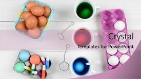  Presentation with dying - PPT theme enhanced with still life of dying egg background and a coral colored foreground