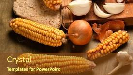  Presentation with healthy life style - Slide set consisting of still-life-of-food background and a  colored foreground