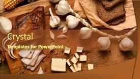  Presentation with healthy life style - Presentation theme with still-life-of-food background and a  colored foreground