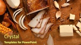  Presentation with healthy life style - Presentation theme consisting of still-life-of-food background and a  colored foreground