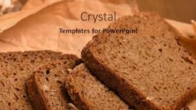  Presentation with healthy life style - PPT theme consisting of still-life-of-food background and a gold colored foreground