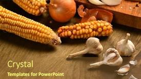  Presentation with healthy life style - Presentation design having still-life-of-food background and a  colored foreground