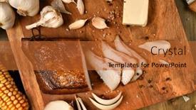  Presentation with healthy life style - Presentation featuring still-life-of-food background and a red colored foreground