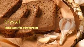  Presentation with healthy life style - Presentation design featuring still-life-of-food background and a  colored foreground