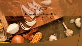  Presentation with healthy life style - Presentation consisting of still-life-of-food background and a  colored foreground