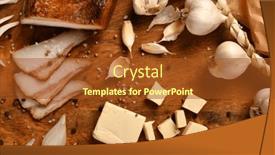  Presentation with healthy life style - Presentation theme with still-life-of-food background and a  colored foreground