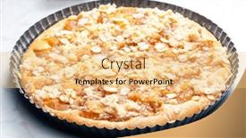  Presentation with almonds - Presentation theme consisting of still-life-of-fruit-cake background and a lemonade colored foreground