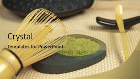  Presentation with green life - PPT layouts enhanced with still life of green powder background and a yellow colored foreground