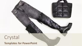  Presentation with jeans - Slide set enhanced with still-life-of-grey-jeans background and a lemonade colored foreground