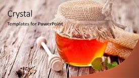  Presentation with honey bee - Colorful presentation theme enhanced with still life of honey backdrop and a  colored foreground