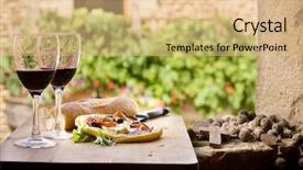  Presentation with lunch - Beautiful presentation theme featuring still life of lunch for two on a window sill backdrop and a coral colored foreground