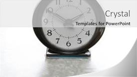  Presentation with vintage clock - Slides having still-life-of-round-vintage background and a light gray colored foreground