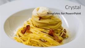  Presentation with spaghetti - Presentation theme with still-life-of-spaghetti-alla background and a light gray colored foreground