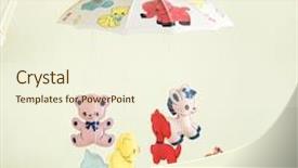  Presentation with baby animals - PPT layouts with babys crib - still life of vintage baby background and a cream colored foreground