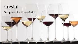  Presentation with wine - Presentation theme with still life of wine glasses with wine background and a white colored foreground