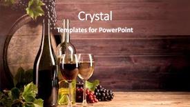  Presentation with wine - Cool new slides with still life of wine backdrop and a violet colored foreground