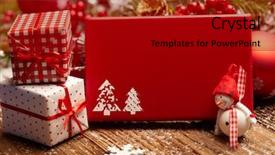  Presentation with gift - Beautiful presentation theme featuring still life on the theme backdrop and a black colored foreground