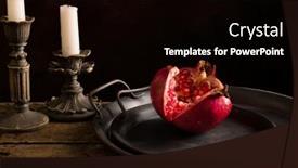  Presentation with antique - Slide deck with still-life-on-wooden-table background and a black colored foreground