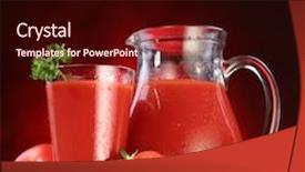  Presentation with juice - Colorful PPT layouts enhanced with full of fresh tomatoes juice backdrop and a wine colored foreground