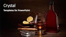  Presentation with quality life - Cool new PPT layouts with still life with bottle backdrop and a wine colored foreground