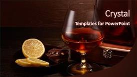  Presentation with quality life - Slide deck enhanced with still life with bottle background and a wine colored foreground