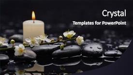  Presentation with cherry blossom - Beautiful presentation theme featuring still life with branch cherry backdrop and a black colored foreground