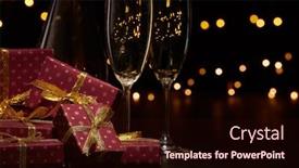  Presentation with year still life christmas - Presentation theme consisting of space christmas and new year background and a wine colored foreground