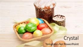  Presentation with greeting card - PPT layouts enhanced with still life with colored easter background and a lemonade colored foreground