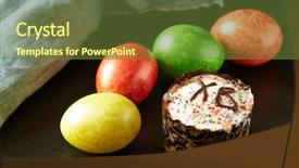  Presentation with black church easter - Amazing slide deck having still life with colored easter backdrop and a tawny brown colored foreground