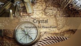  Presentation with vintage compass - PPT layouts having still life with compass sextant background and a  colored foreground