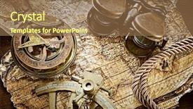  Presentation with vintage compass - Cool new presentation design with still life with compass sextant backdrop and a  colored foreground