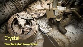  Presentation with vintage compass - Cool new slide set with still life with compass sextant backdrop and a tawny brown colored foreground