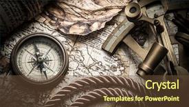  Presentation with vintage compass - Amazing PPT theme having sewing still life colorful cloth scissors and sewing kit includes threads of different colors thimble and other sewing accessories on wooden table tools for sewing for hobby backdrop and a yellow colored foreground.