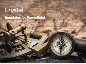Vintage Still Life With Compass Sextant And Spyglass PPT Template ...