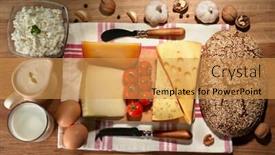  Presentation with bread life - Beautiful presentation featuring still-life-with-dairy-products backdrop and a yellow colored foreground