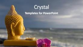  Presentation with zen - Amazing slide deck having zen still life with decorative backdrop and a gray colored foreground