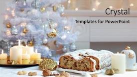  Presentation with delicious christmas cookies - Presentation having still life with delicious christmas background and a mint green colored foreground