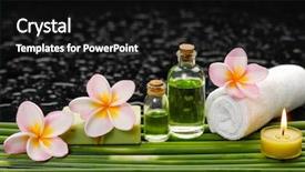  Presentation with candle - Colorful presentation theme enhanced with still life with frangipani backdrop and a black colored foreground