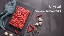  Presentation with free work life balance - Slides having still-life-with-fresh-forcemeat background and a gray colored foreground