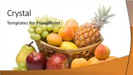  Presentation with guava fruits fresh green fruit - PPT theme having still life with fresh fruits background and a white colored foreground