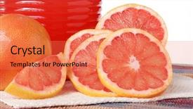  Presentation with ruby red - Amazing theme having still-life with freshly sliced backdrop and a coral colored foreground