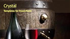  Presentation with wine barrel - Beautiful PPT layouts featuring still-life-with-glass backdrop and a tawny brown colored foreground