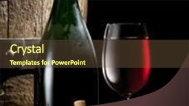  Presentation with wine barrel - Amazing presentation design having still-life-with-glass backdrop and a tawny brown colored foreground